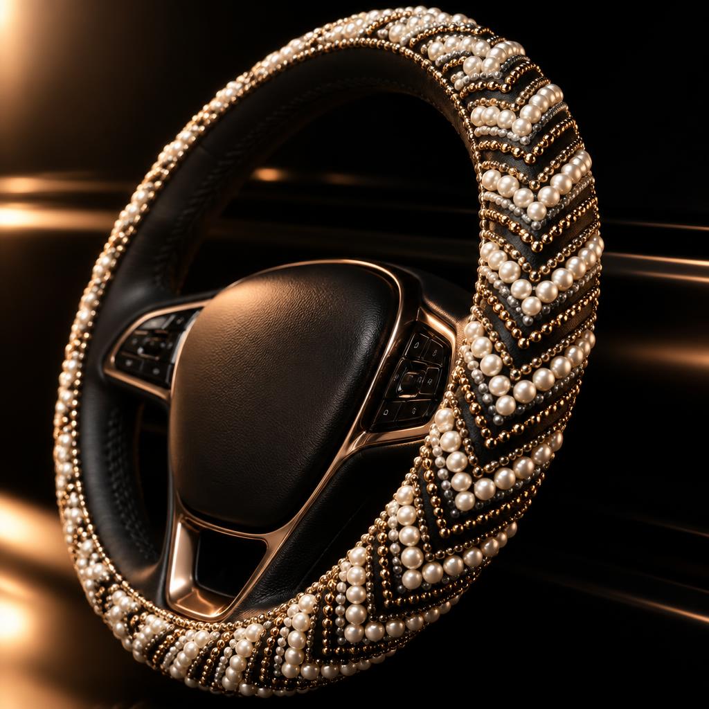 Pearl Zigzag Steering Cover