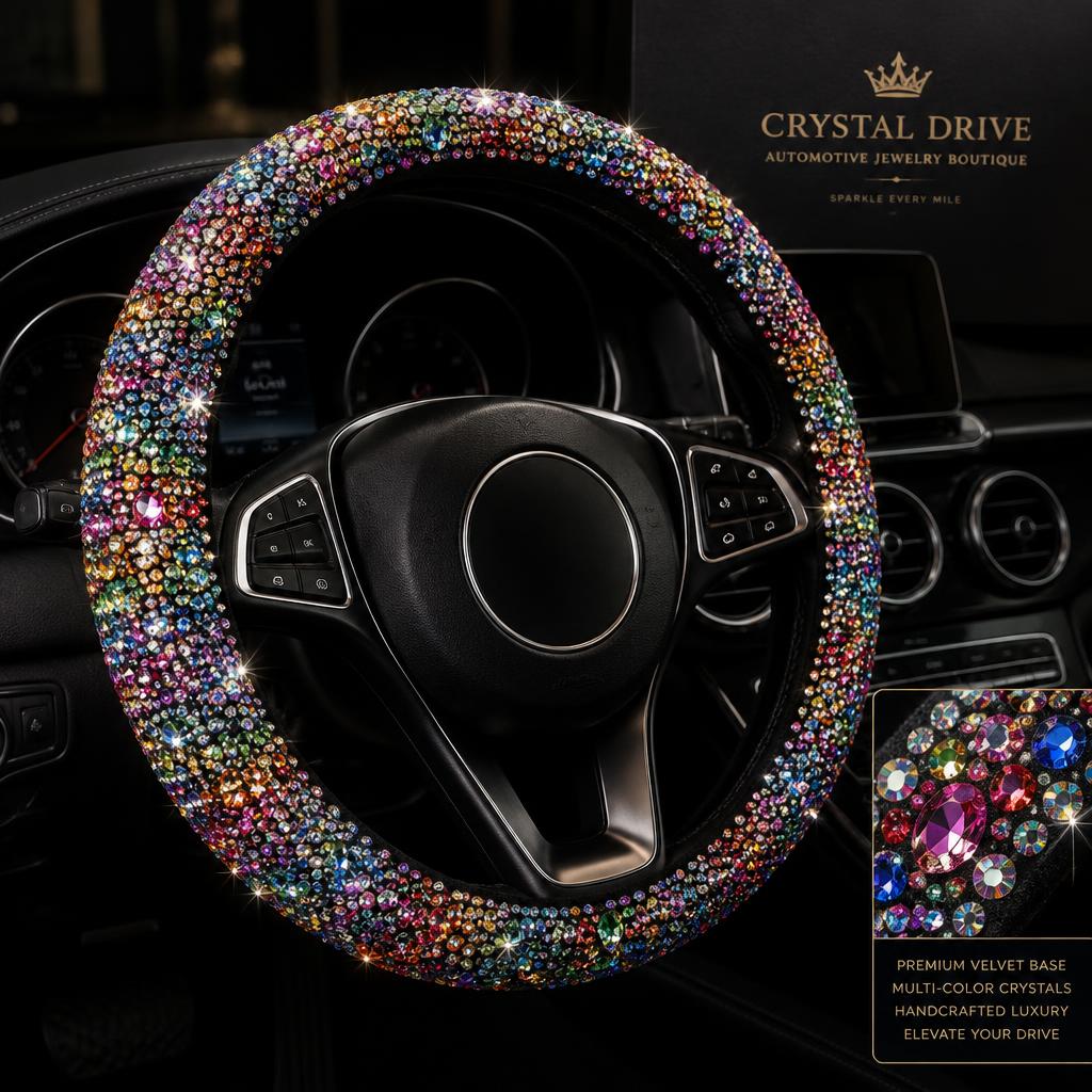 Rainbow Crystal Steering Cover