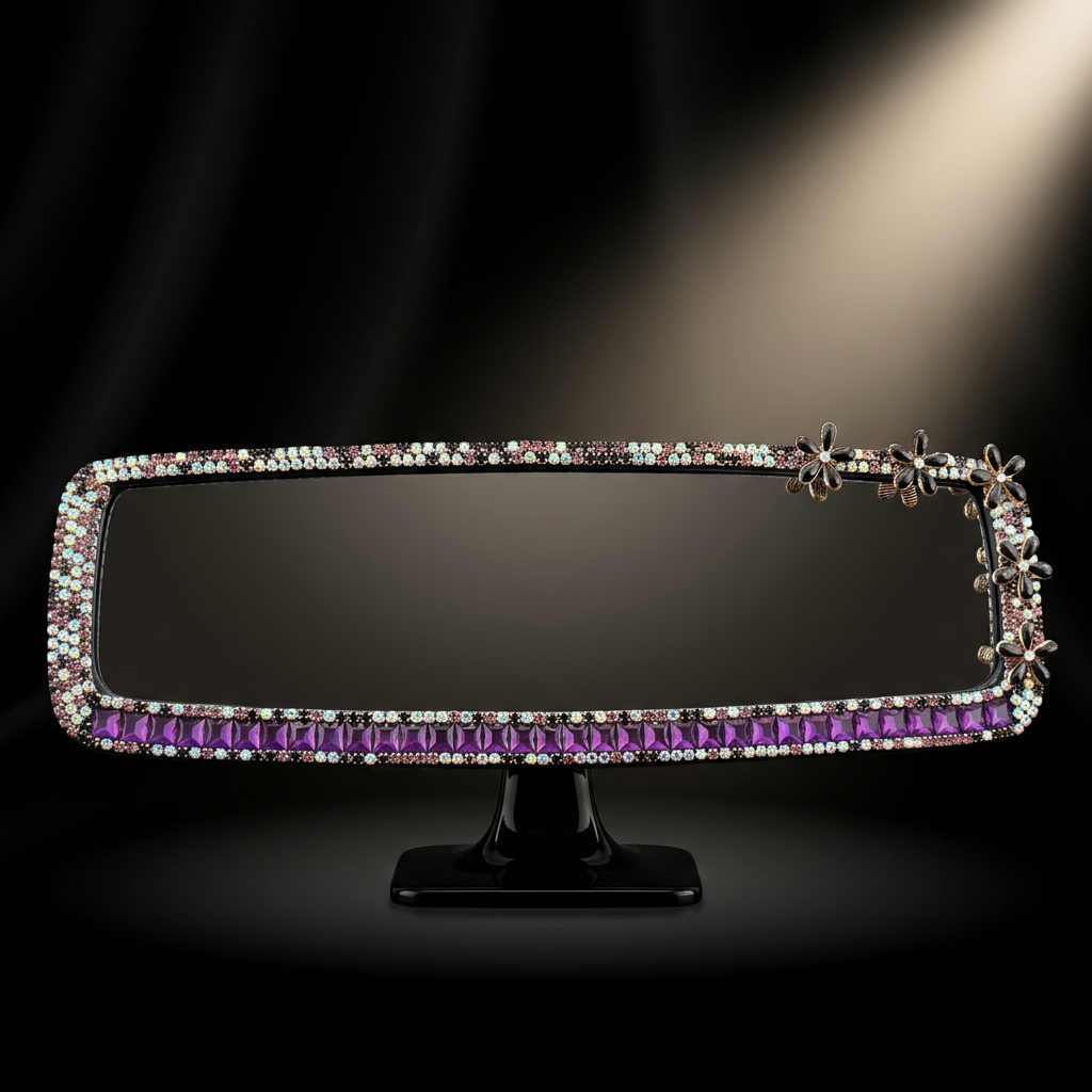 Violet Bloom Rearview Mirror